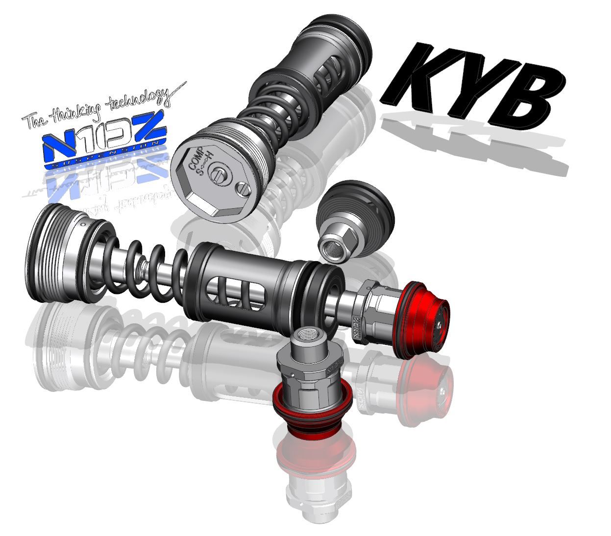 n10z Dynamisches Druckstufenventil passend für WP48 CC Gabel KTM/Husqvarna/GASGAS 2024-