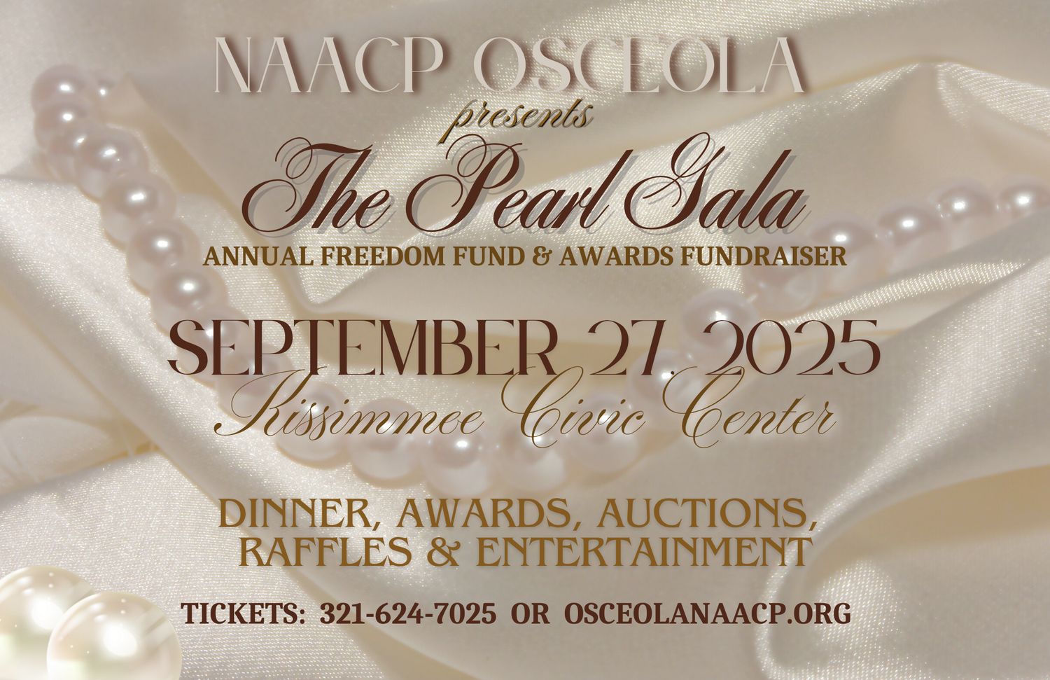 NAACP Freedom Fund Pearl Gala - SEPT 27