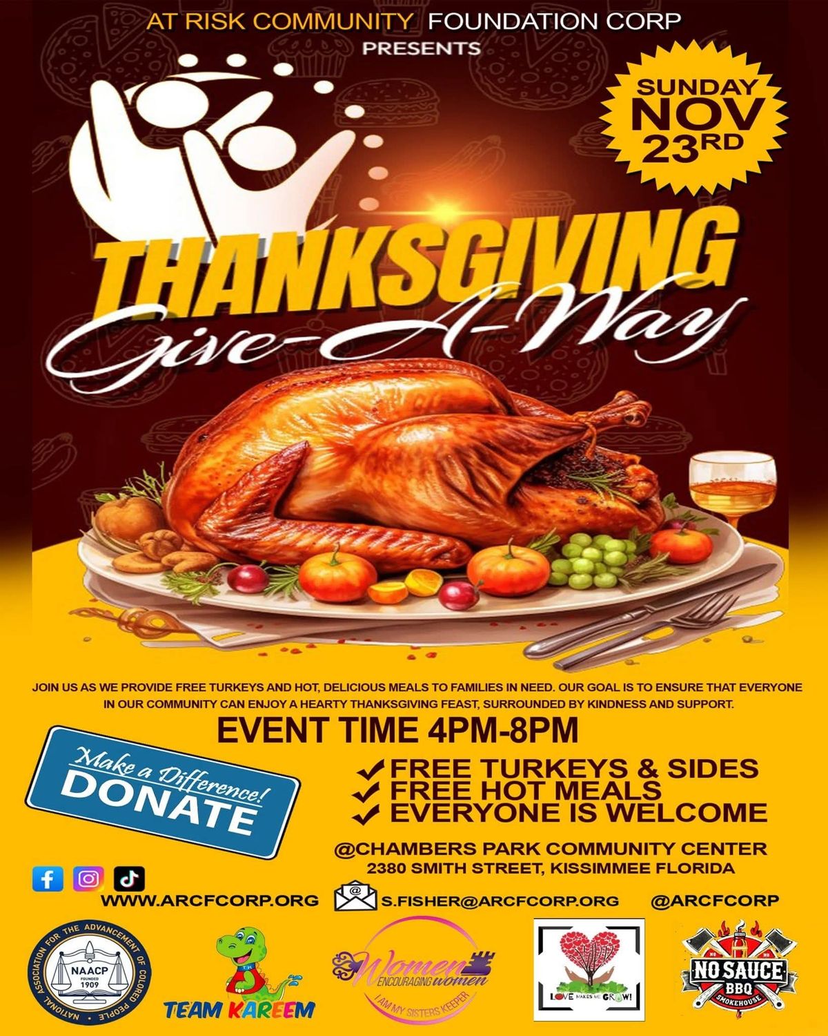 THANKSGIVING GIVEAWAY - NOV 23