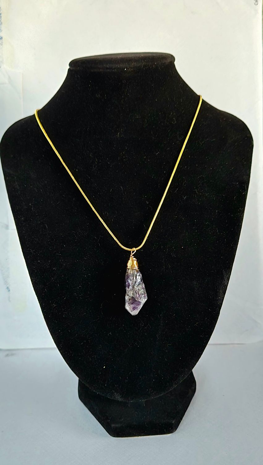 Heart of the Galaxy amethyst crystal necklace