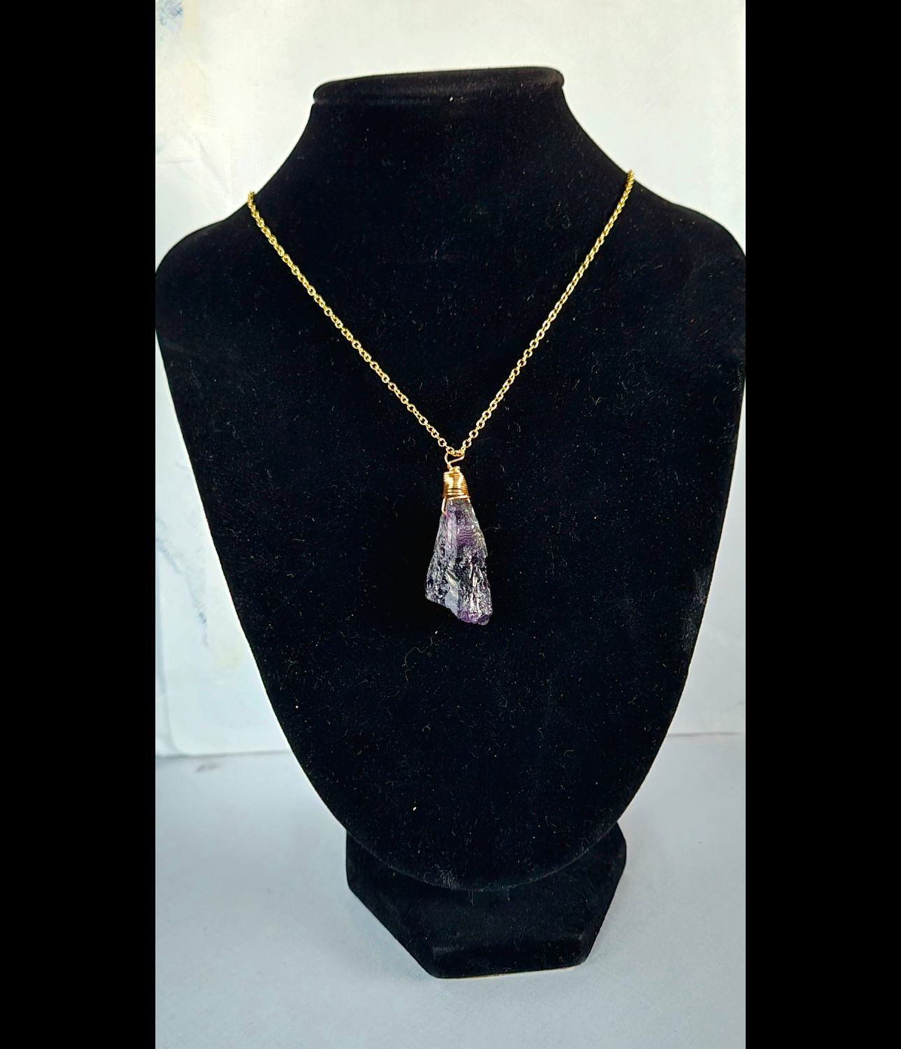 Heart of the Galaxy amethyst crystal necklace
