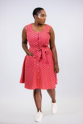 Nobuntu Dress (pink polka)