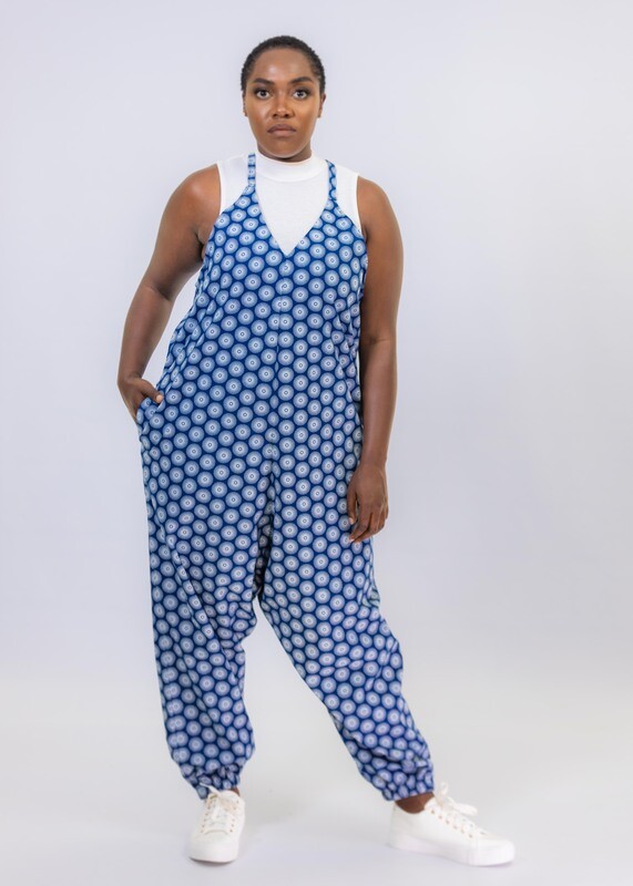 Dudu Dungaree (white polka)