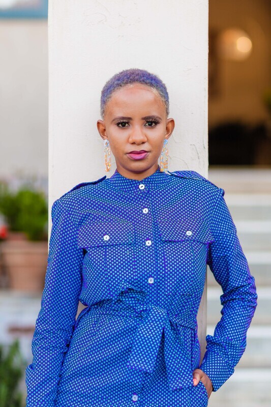 Kefiloe Dress - Purple Print