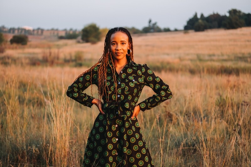 Ayanda Dress (Black Polka)