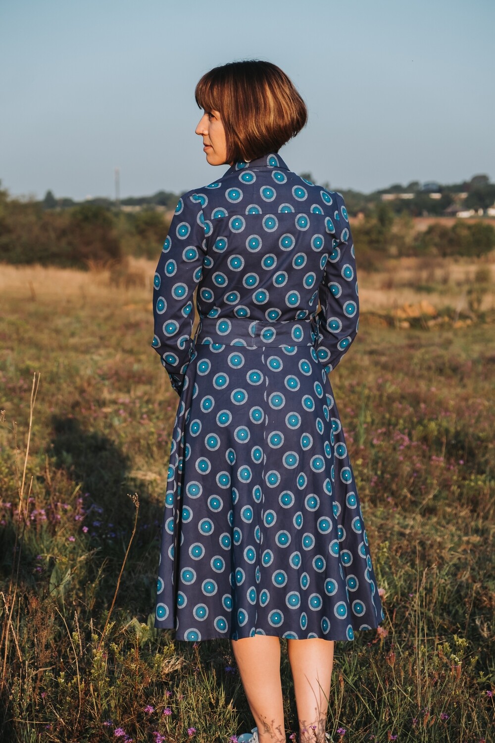 Ayanda Dress  Blue Polka