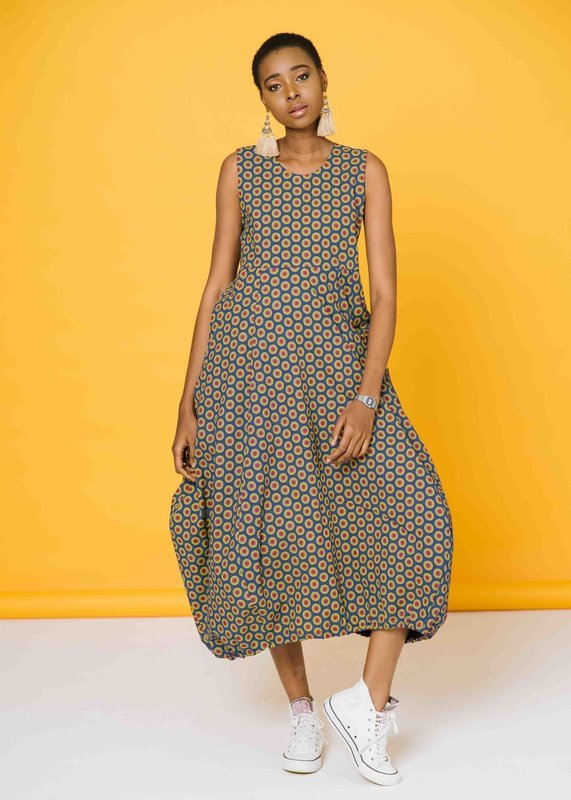 Inala Dress (blue polka)
