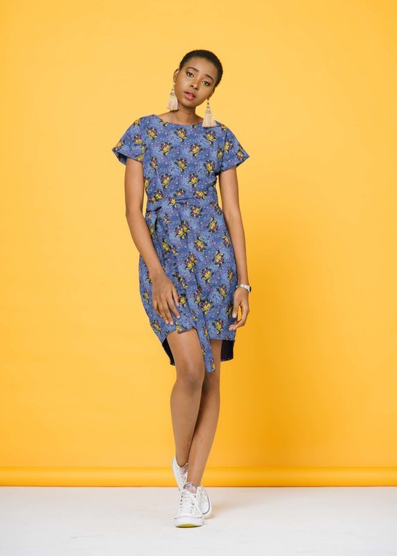 Thobi Dress (Blue Blossom)