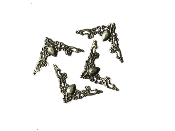 Metalowy ornament narożnik - 2cm