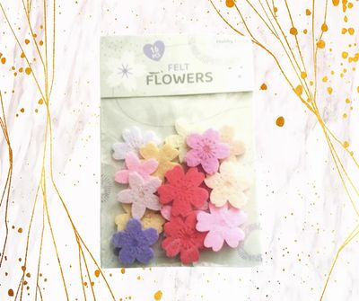 Kwiatki filcowe mix do projektów kreatywnych