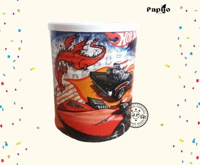 Metalowy pojemnik z Hot wheelsami