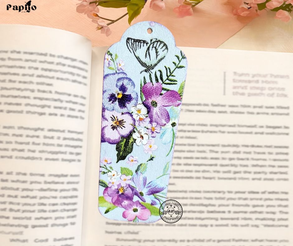 Zakładka do książki z bratkami