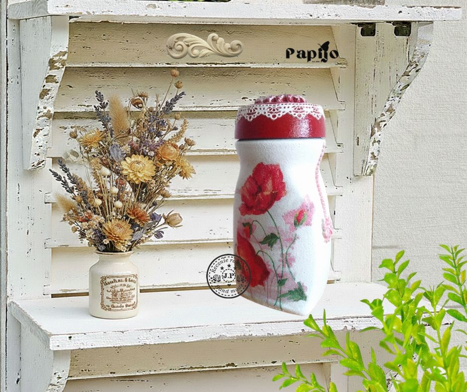 Ozdobny słoik z makami