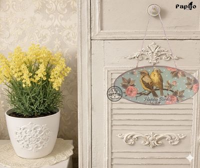 Zawieszka ozdobna z ptaszkami