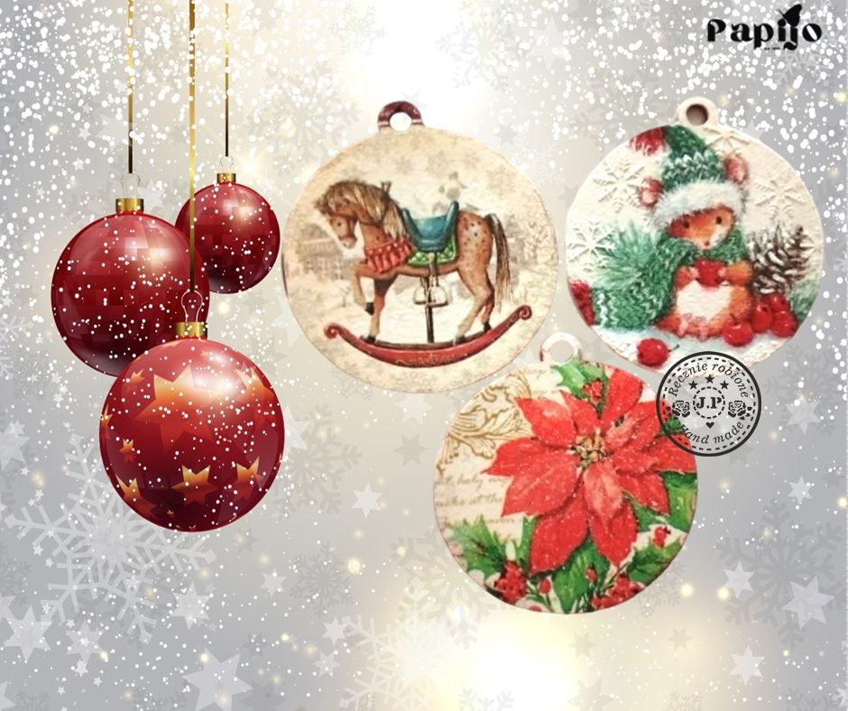 Drewniane zawieszki z różnymi motywami