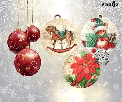 Drewniane zawieszki z różnymi motywami