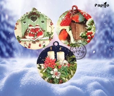 Drewniane zawieszki z ptaszkami