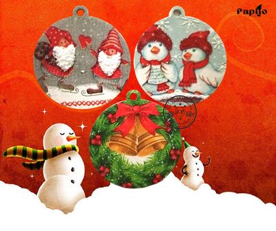 Drewniane zawieszki świąteczne motywy