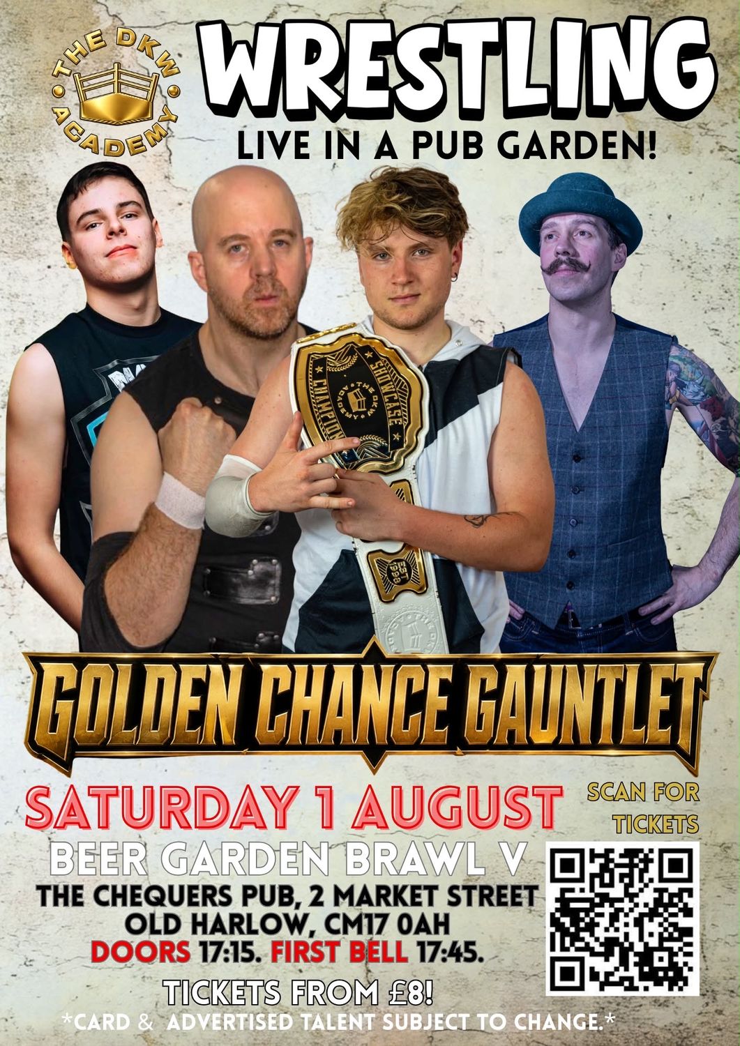 DKW BEER GARDEN BRAWL V: GOLDEN CHANCE GAUNTLET  (Harlow) Child Ticket