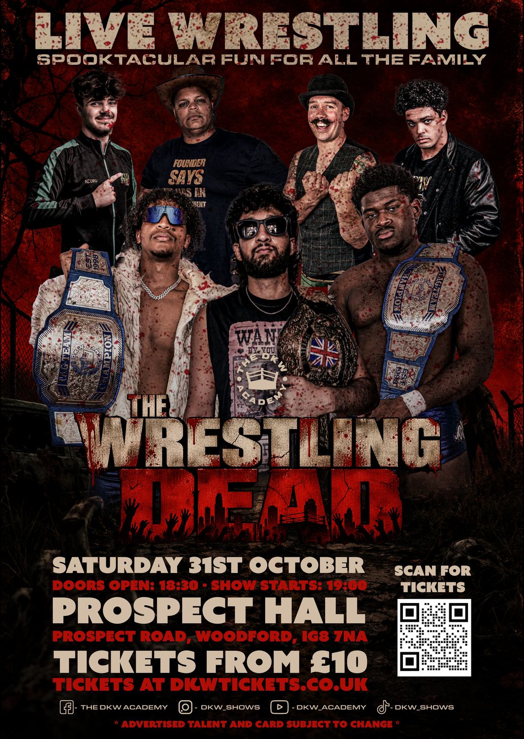 DKW THE WRESTLING DEAD (Woodford) Group of 4 Ticket