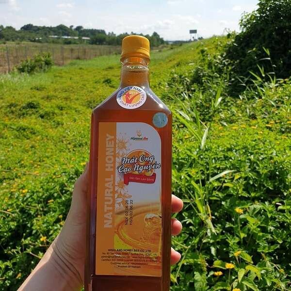 Mật ong nguyên chất Cao Nguyên Highlandbee chai 1000ml (1lít)
