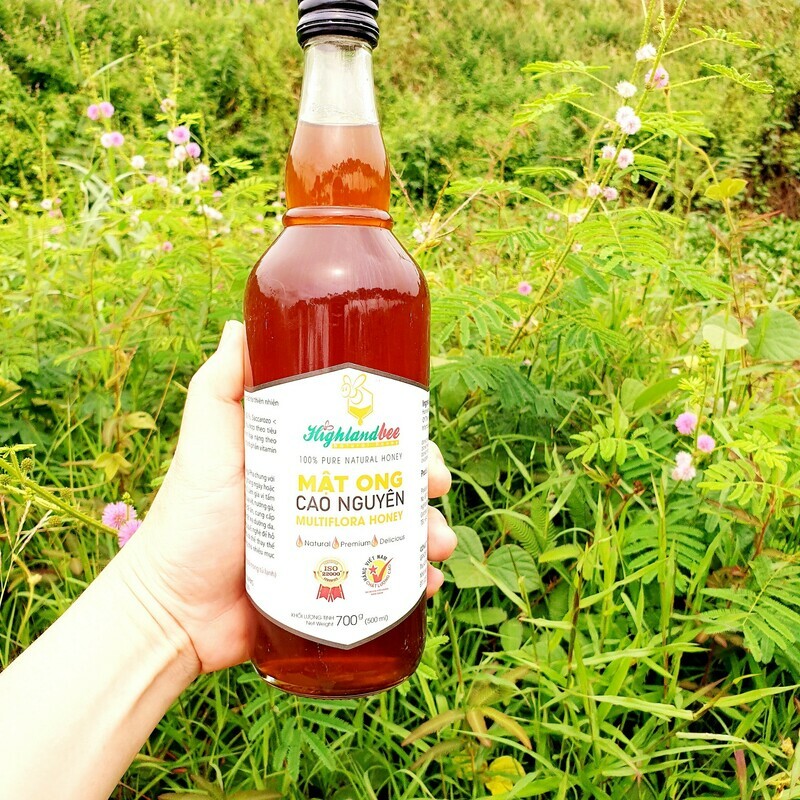 Mật ong nguyên chất Cao Nguyên Highlandbee chai 500ml (0.5lít)