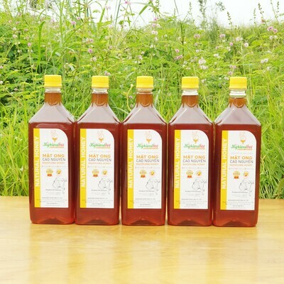 05 lít Mật Ong Cao Nguyên Multiflora Honey 1400g (5 chai 1000ml)