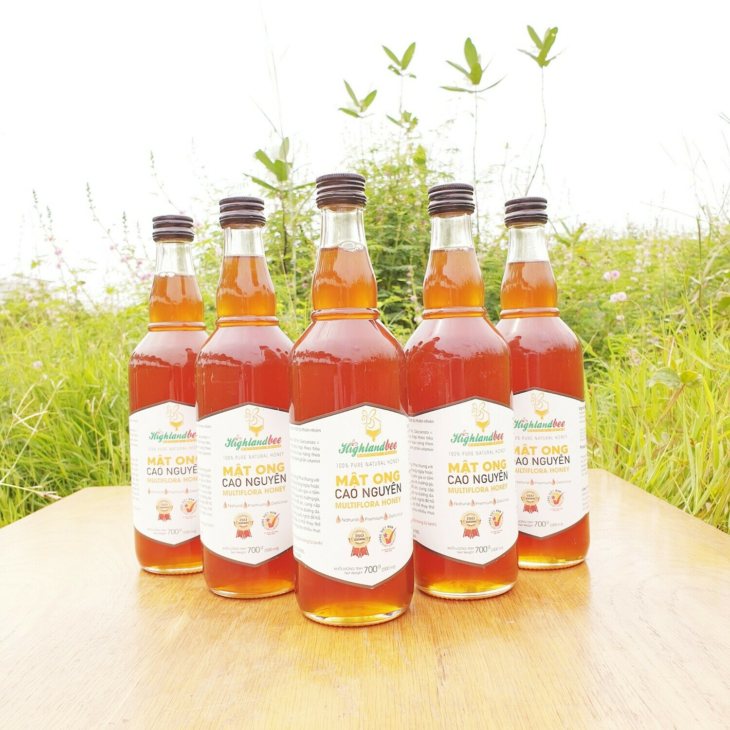 Mật ong nguyên chất Cao Nguyên Highlandbee chai 500ml (0.5lít)