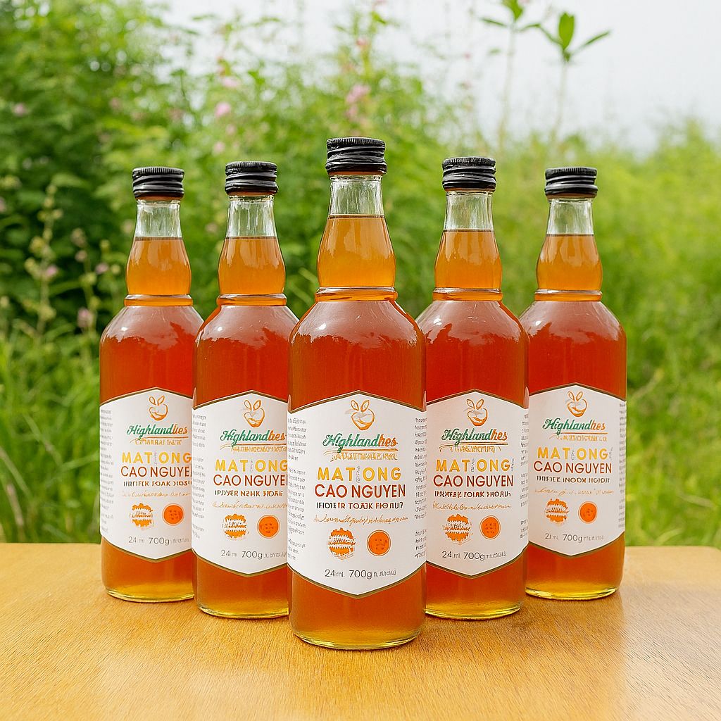 Mật Ong Nguyên Chất Cao Nguyên Highlandbee – Chai 500ml