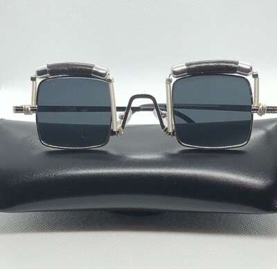 Black Leather Sunglasses Men or Women