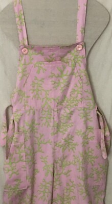 Pink Overalls Lilly Pulitzer Fabric Size 8-10-12
