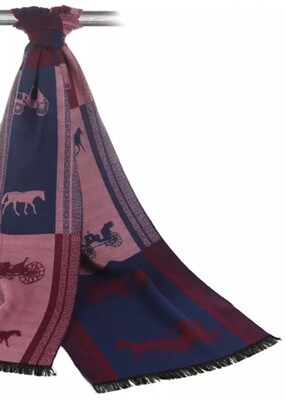 Men’s Soft Horse & Carriage Equestrian Scarf