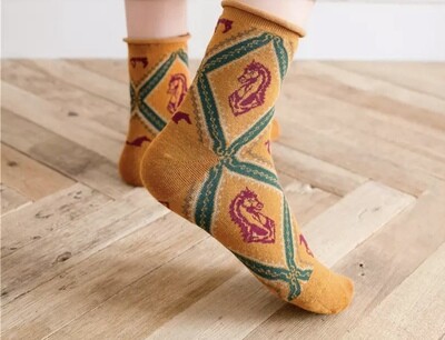 Equestrian Horse Orange Argyle Women’s Socks Equestrian Horse Orange Argyle Women’s Socks