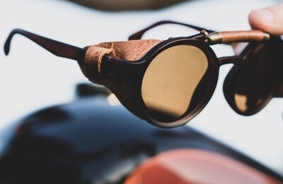 Brown Leather Sunglasses