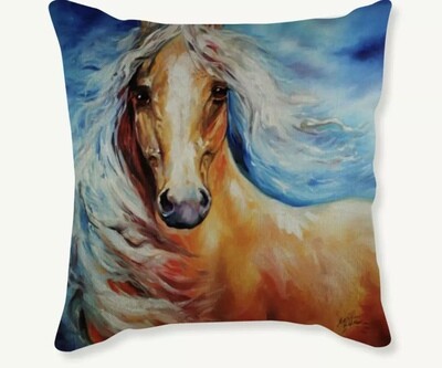 Equestrian Western Palomino Horse Pillow Cover