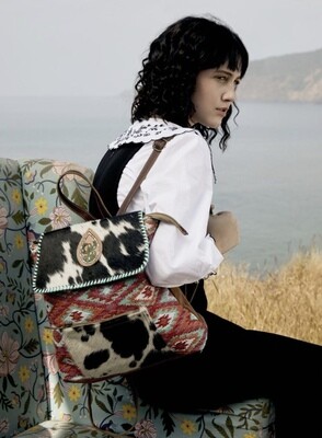 Backpack Bag “Serein” Western Equestrian Fabric Leather