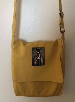 Linen Mustard Yellow Crossbody Bag Featuring ROY by gayle
