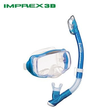 Tusa Sport Adult Imprex 3D Purge Mask and Dry Snorkel Combo