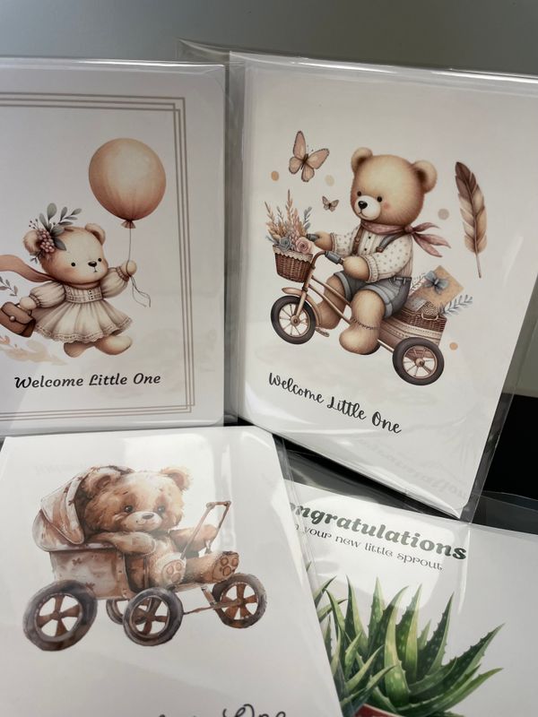 Flat lay Handmade Cards