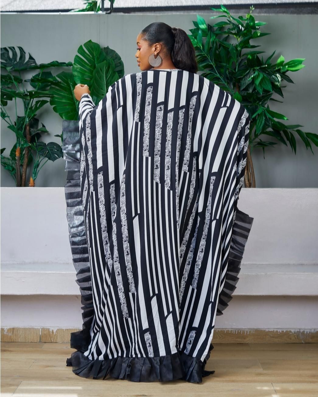 Robe longue caftan boubou bubu monochrome