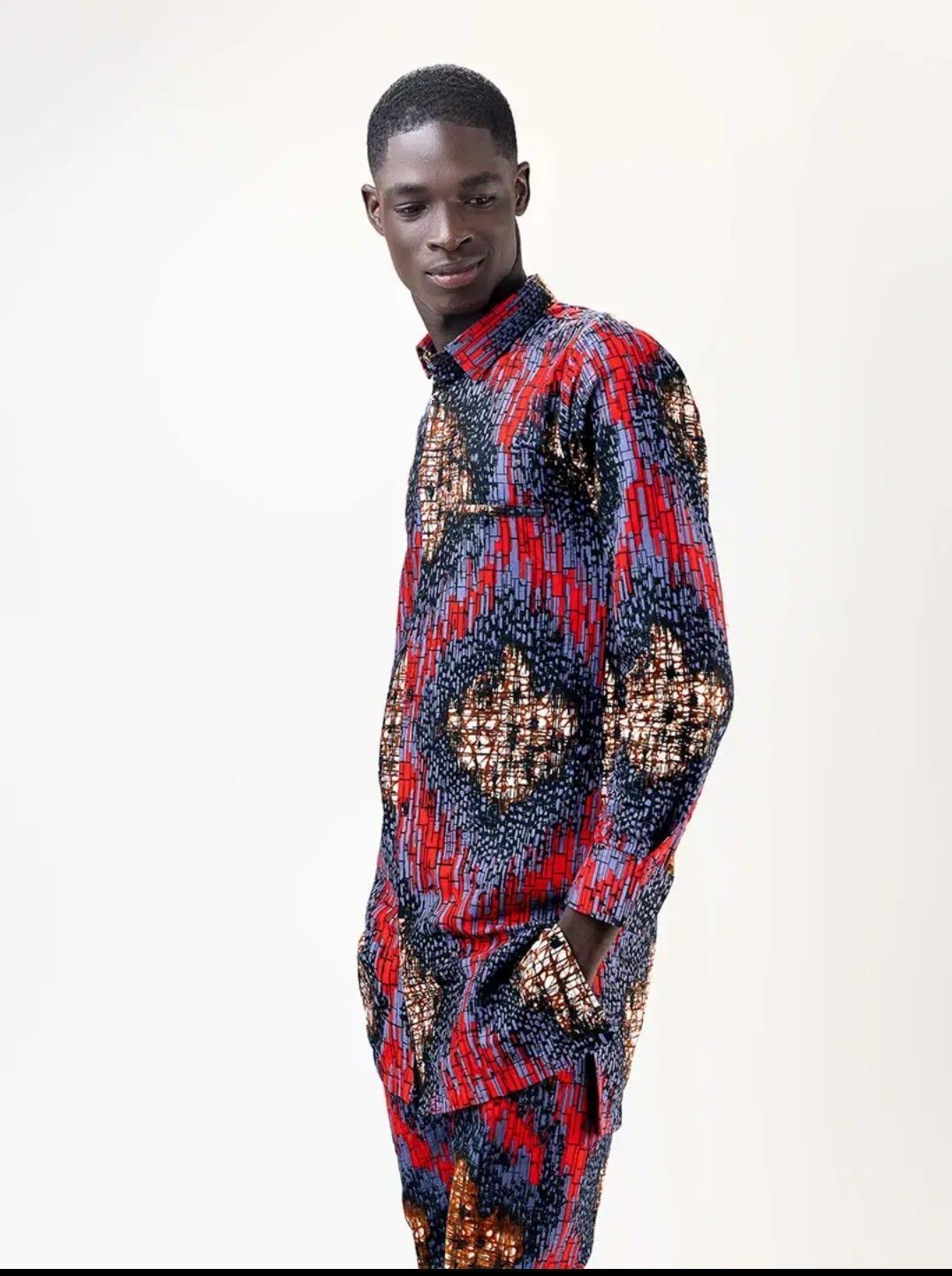 Ensemble baggy rufaro à imprimé africain