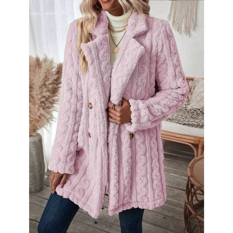 Manteau long boutonné sherpa