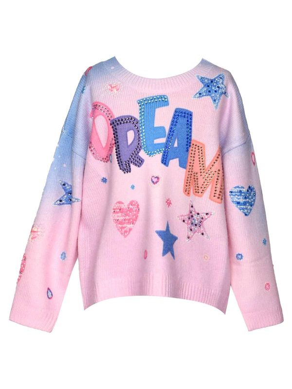 Haut de pull imprimé rêve avec strass