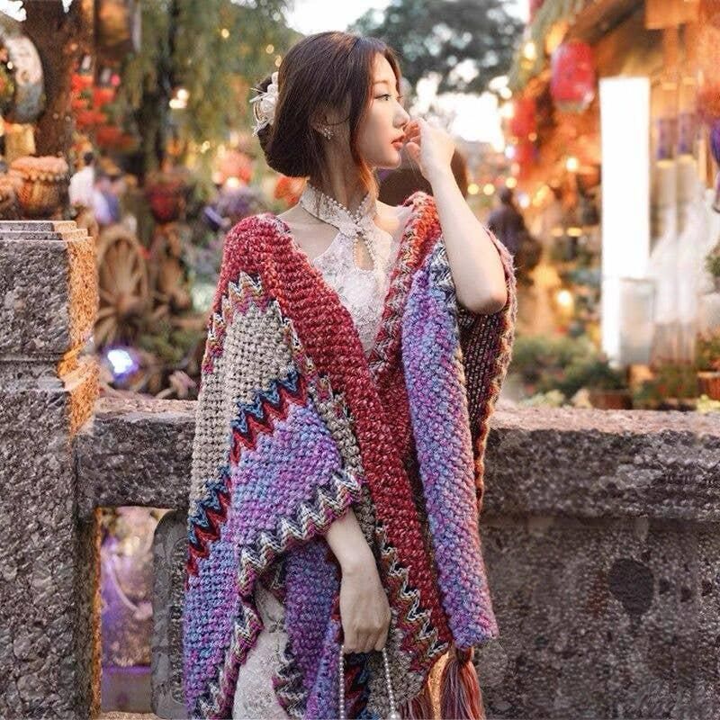 poncho  chic coastal breeze