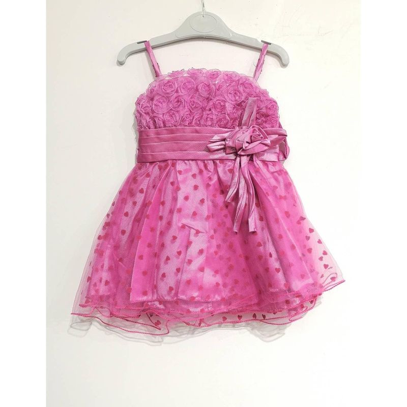 Robe de cérémonie en tulle fuschia
