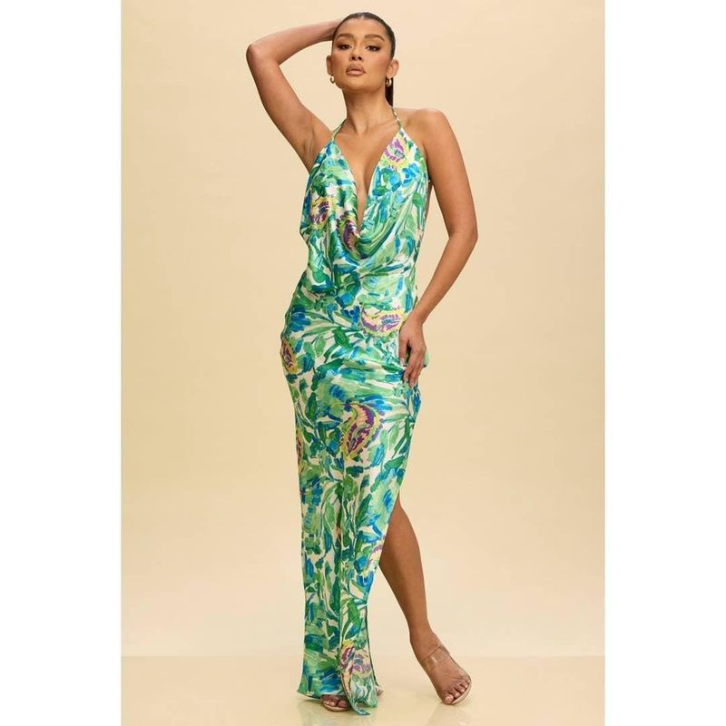 Robe nuisette à col bénitier LAYANA