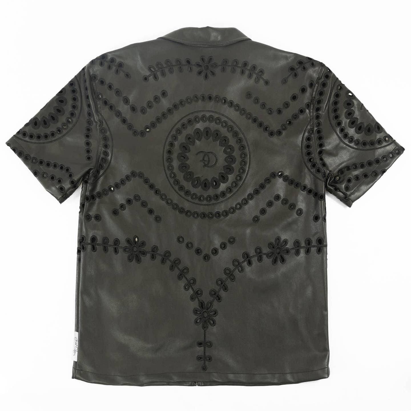 Top zippé en cuir végétalien cashay