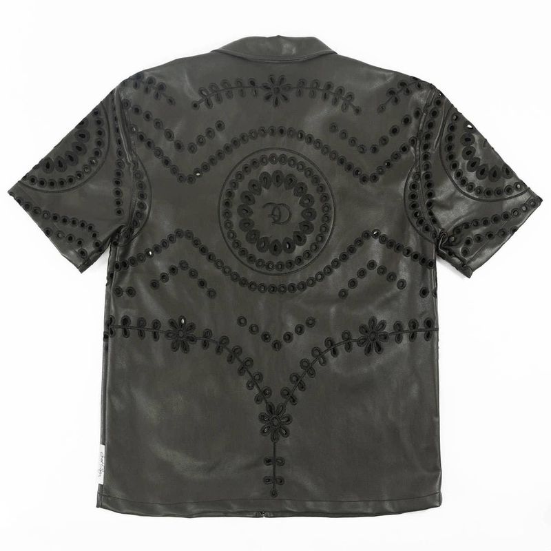 Top zippé en cuir végétalien cashay
