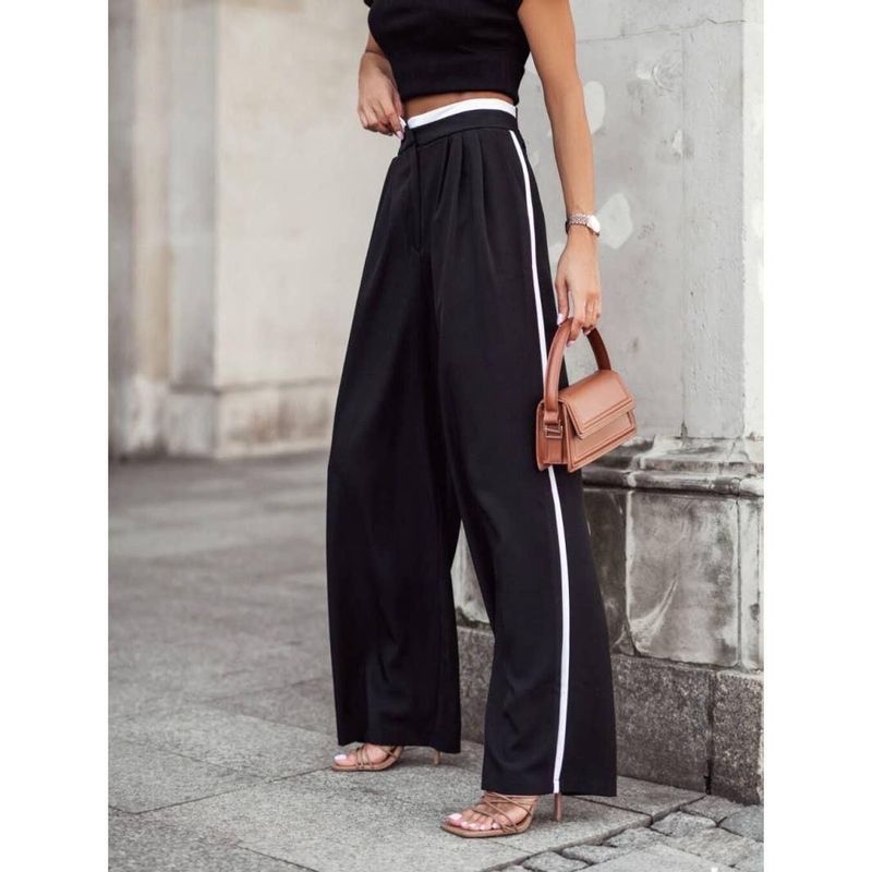 Pantalon large avec bande
