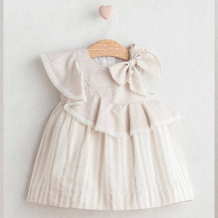 Robe d'été en lin naturel pour fille